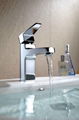 Square Chrome Polished Basin Mixer Faucets  5