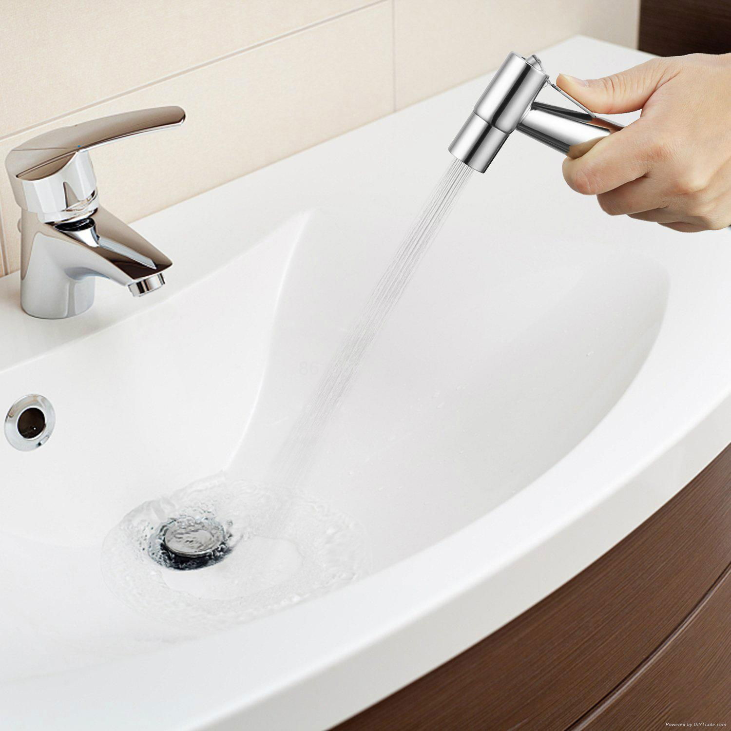 Stainless Steel Bidet Sprayer with 1.2M Flexible Hose and Sprayer Holder 2