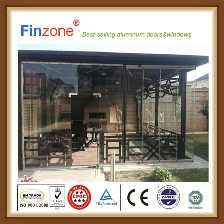 2016 new design balcony window glass curtain 2