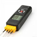 'digital thermometers with four Type K input and large LCD display TL-TK04 1