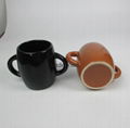 Double handles Childern Ceramics Mugs with Glazed Color for Promotional or Gift  5