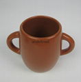 Double handles Childern Ceramics Mugs with Glazed Color for Promotional or Gift  2