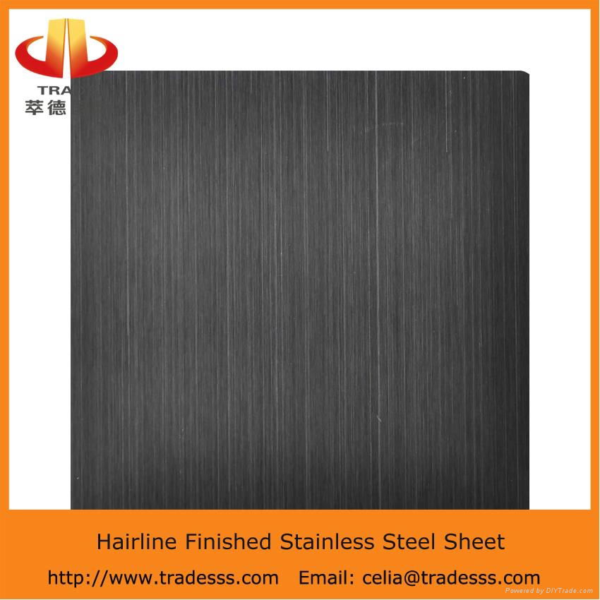 high quality hairline finished PVD colored 304 stainless steel sheet 4