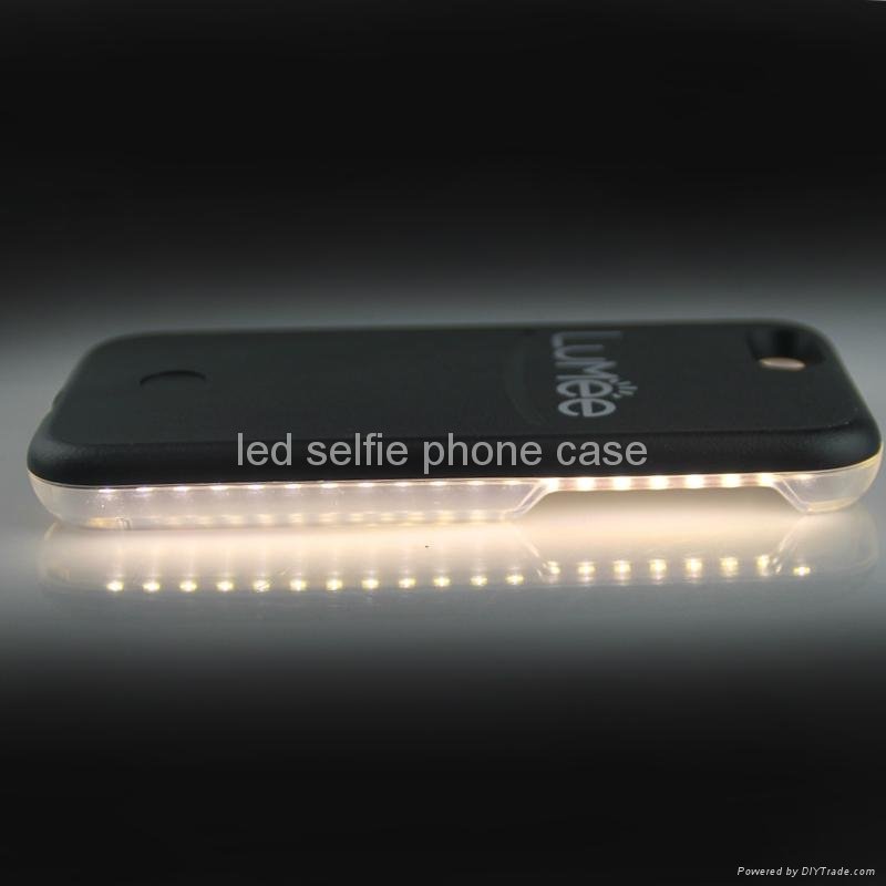 phone cover high quality led lights selfie power bank case 5