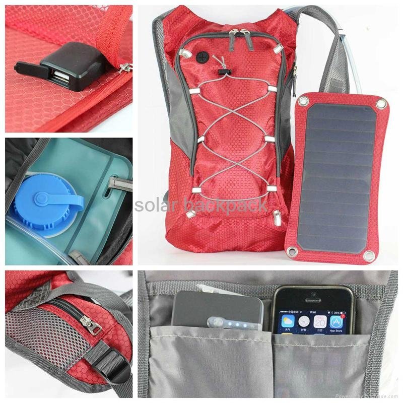 wholesale backpack bag new design solar panel backpack