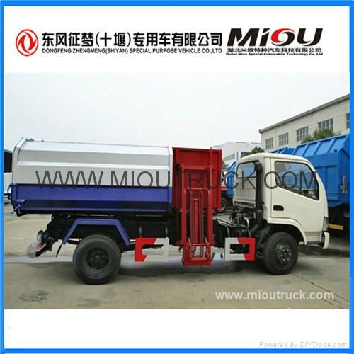 Dongfeng 4x2 small garbage truck refuse collector garbage truck for sale 2