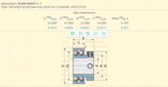 BJ2B248501C self-aligning ball bearings