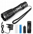 Ultra Brightness Stretchable Zoom Rechargeable LED Flashlight 2