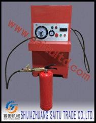 Nitrogen filling machine for reliable and accurate pressurization of fire exting