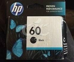 New In Box HP 60 Black Ink Cartridge CC640WN