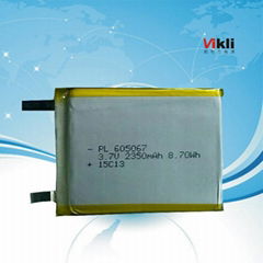 Hight quality 3.7V lithium battery 2350mah used for Child electronic watch