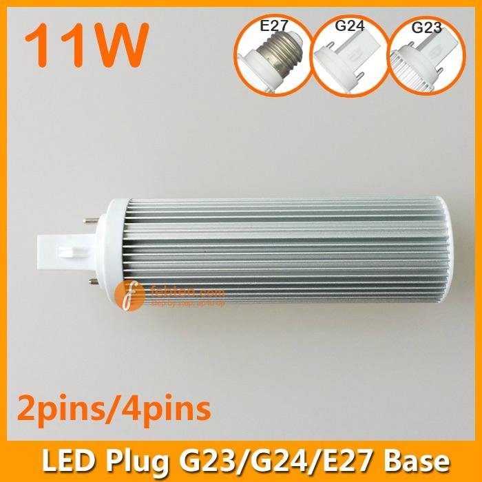 11W LED Plug Lamp G23/G24/E27 Round Shape 3