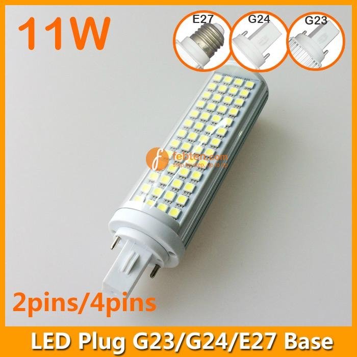 11W LED Plug Lamp G23/G24/E27 Round Shape 5