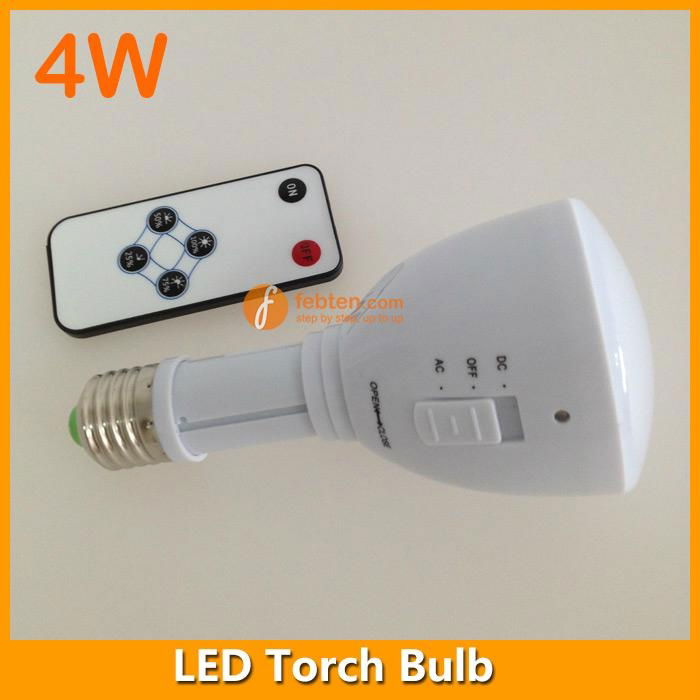 4W LED Torch Bulb Light Rechargeable