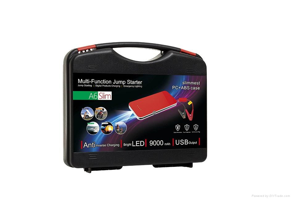 Slim car jump starter 9000mAh car power bank 4