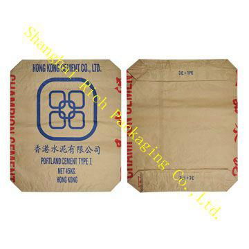 50kg cement block bottom valve bag with multiwall  4