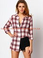 Long sleeve checked shirt for women  2