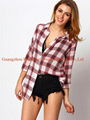 Long sleeve checked shirt for women  5