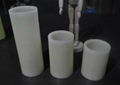 white pillar led candles