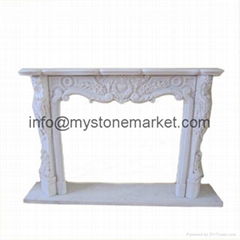 Natural Stone Marble Fireplace Mantel