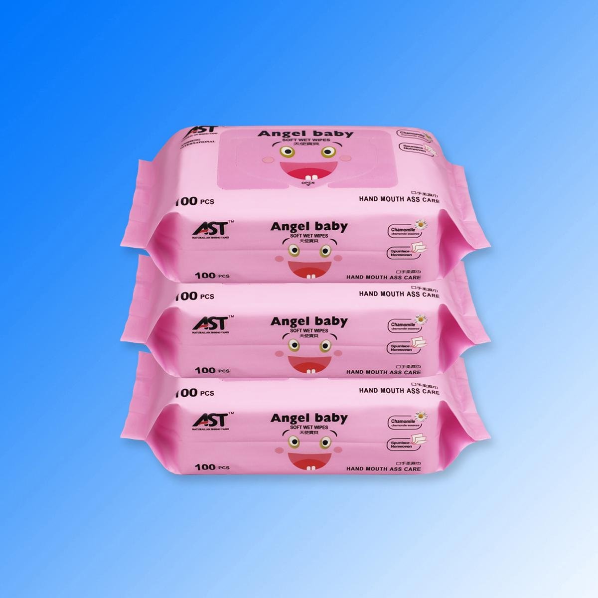 China factory OEM soft non-woven baby wet wipes  4