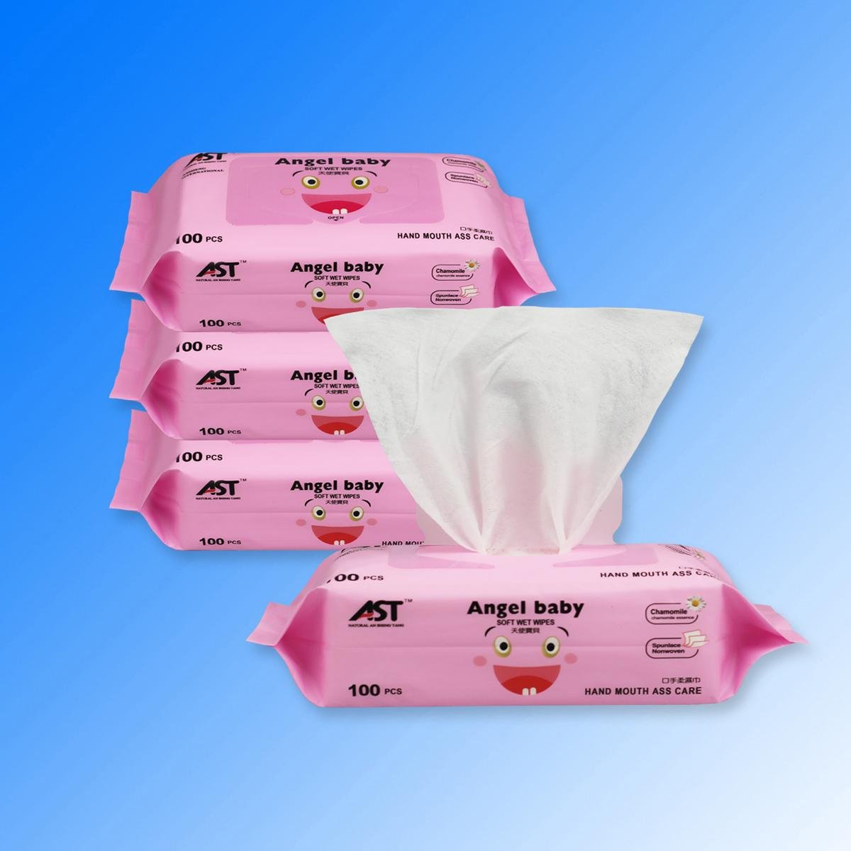 China factory OEM soft non-woven baby wet wipes  5