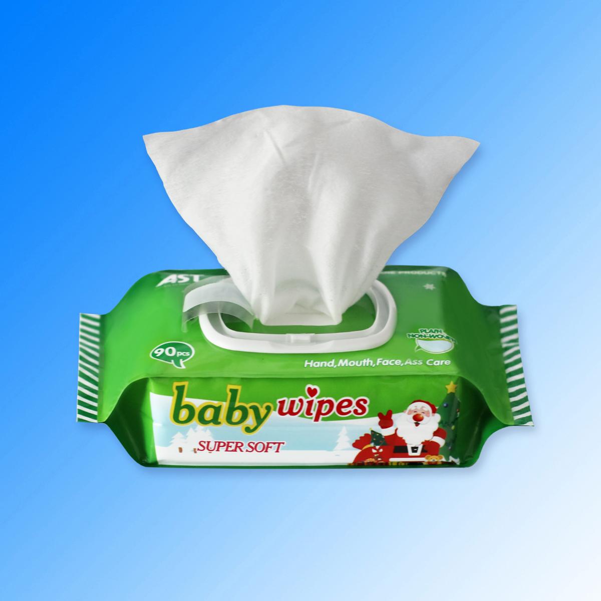 Spunlace plain nonwoven fabric baby wet wipes (China Manufacturer