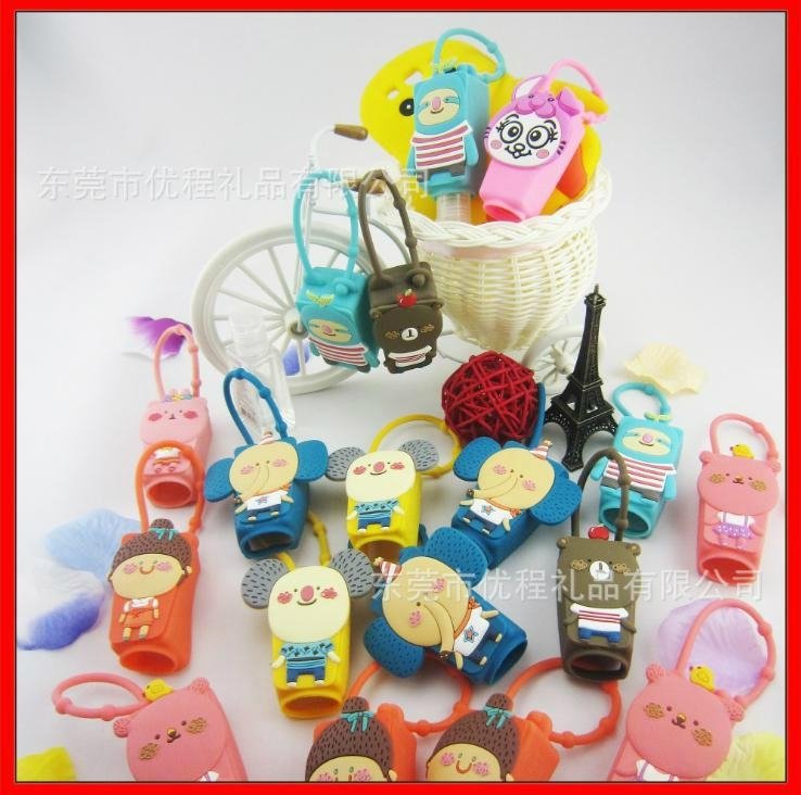 silicone perfume bottle cover/hand sanitizer holder 3