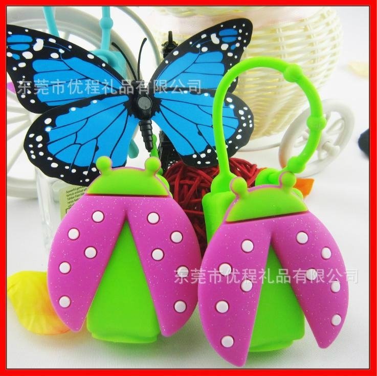 silicone perfume bottle cover/hand sanitizer holder 4
