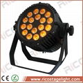 outdoor event light waterproof dimming 18x10w rgbq quad ip65 led par 