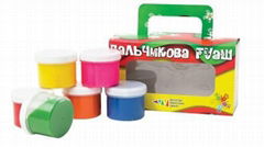 Gouache Finger Paint Set of 6 colours