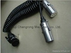 China supplier free sample 7 pin trailer & truck spring spiral cable