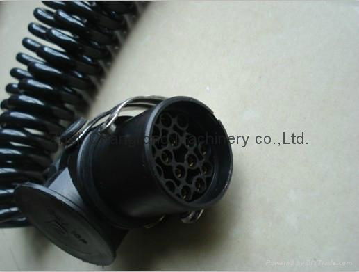 China supplier free sample 7 pin trailer & truck spring spiral cable 4