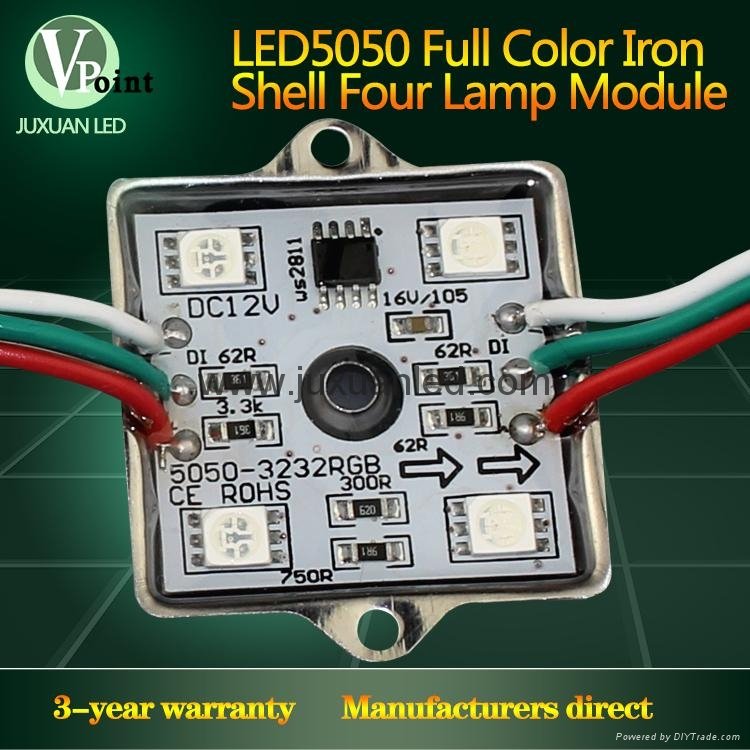 Professional full color 4pcs 5050 led module for light box cornering light modul
