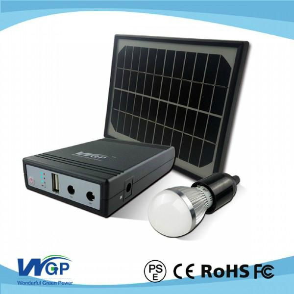 Portable solar panel system for remote areas home lighting