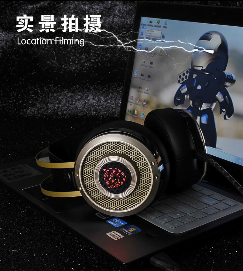 LED USB Vibration gaming headset 3