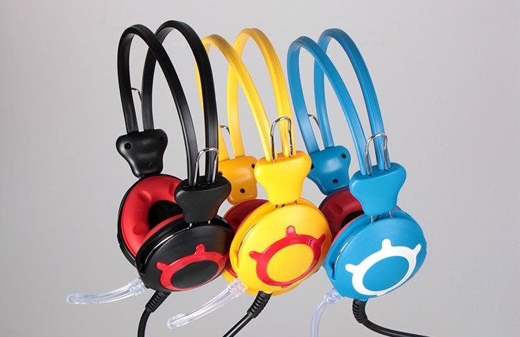 New  wired headband colorfull Computer headphones with microphone  4