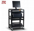 Multilayer media utility cart with