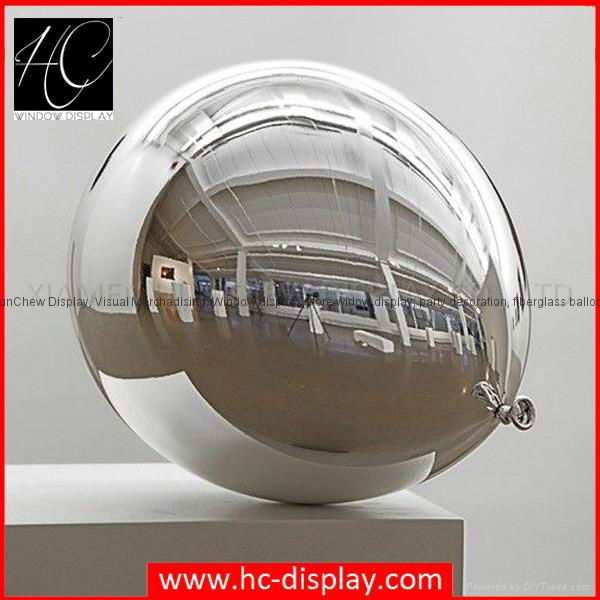 Supermaket Commercial Display Fiberglass Chrome Balloons for Cosmetic Store Disp 3