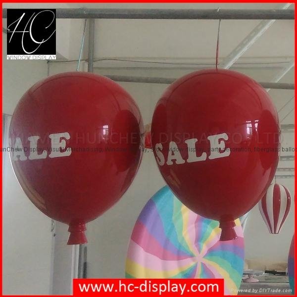 Supermaket Commercial Display Fiberglass Chrome Balloons for Cosmetic Store Disp 4