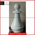 Hunchew Display Large Fiberglass Chess Set White Fiberglass Pawn in Height 62cm 