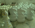Hunchew Display Large Fiberglass Chess Set White Fiberglass Pawn in Height 62cm  4
