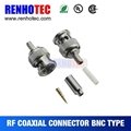 75ohm bnc plug male connector for cables crimp bnc adapter bnc for rg174/179