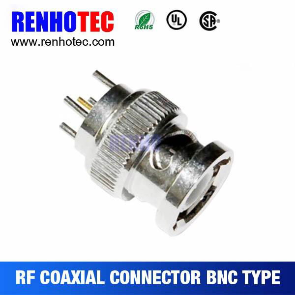 crimp plug bnc connector bnc male connector for pcb mount