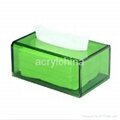 customized design printed acrylic tissue box 