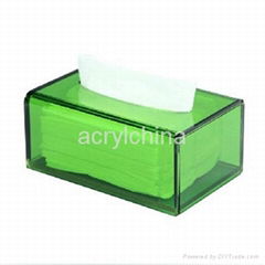 customized design printed acrylic tissue box