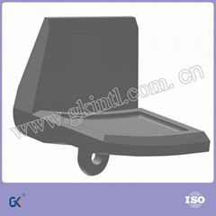 High chromium alloy steel ISO excavator wear bucket heel shroud