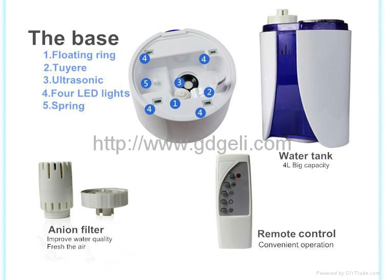 2016 new easy home LED lamp Aroma Oil Humidifier Ultrasonic GL-1108 4