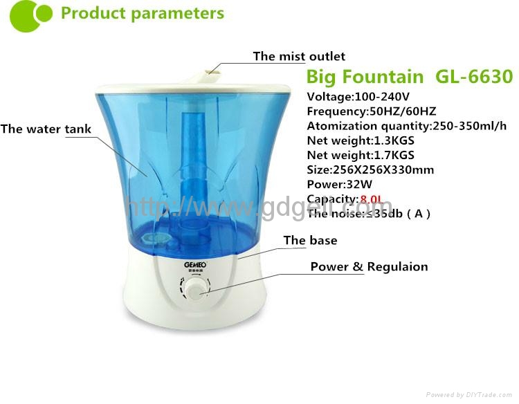 2016 New Easy Home Led Lamp Aroma Oil Humidifier Ultrasonic Gl 6630 Gemeo China Manufacturer Humidifier Consumer Electronics