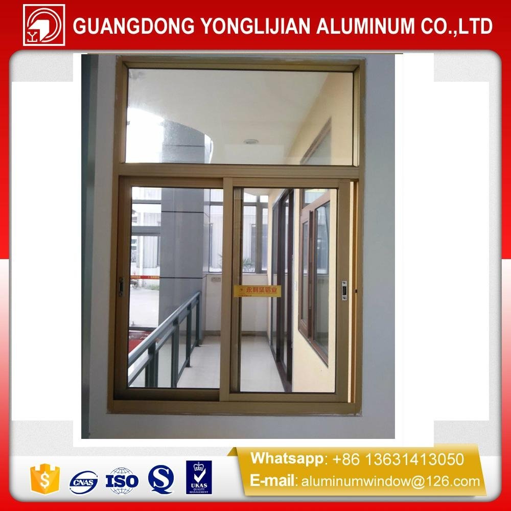 China wood grain Aluminum casement window & door manufactuer 4